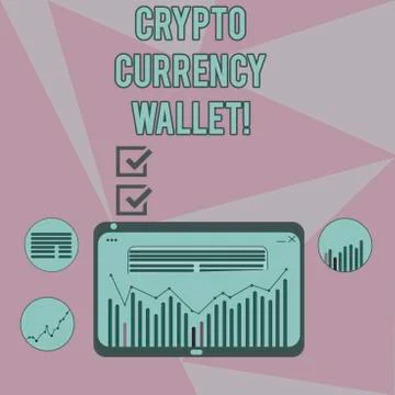 Writing note showing Crypto Currency Wallet. Business photo showcasing Digital Illustrazione stock