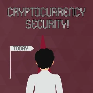 Writing note showing Cryptocurrency Security. Business photo showcasing attem 스톡 일러스트