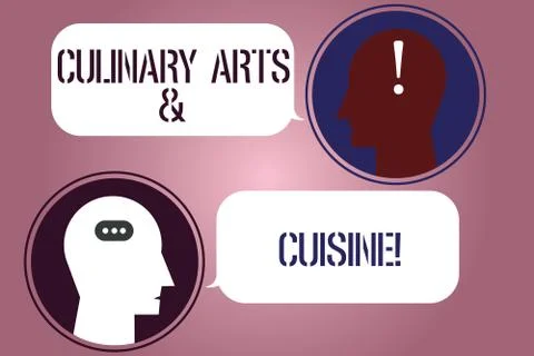 Writing note showing Culinary Arts And Cuisine. Business photo showcasing Chef イラスト素材