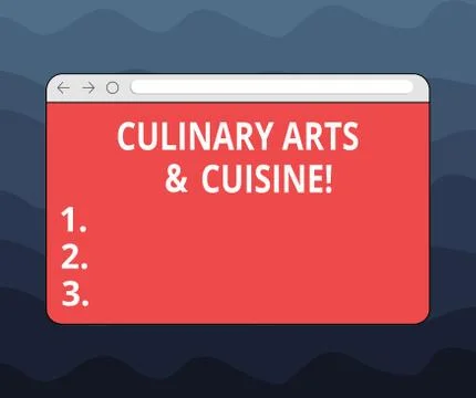 Writing note showing Culinary Arts And Cuisine. Business photo showcasing Chef イラスト素材