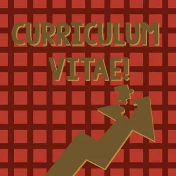 Writing note showing Curriculum Vitae. Business photo showcasing brief accoun Illustrazione stock