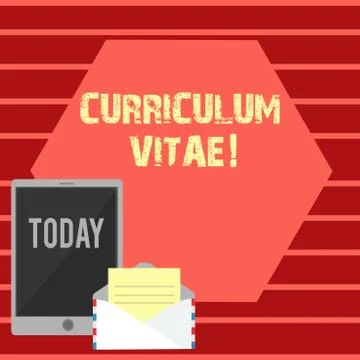 Writing note showing Curriculum Vitae. Business photo showcasing brief accoun Stock Illustration