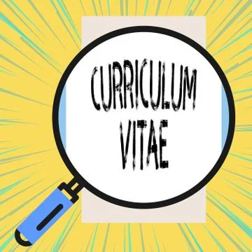 Writing note showing Curriculum Vitae. Business photo showcasing overview of 스톡 일러스트