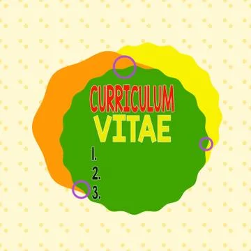 Writing note showing Curriculum Vitae. Business photo showcasing a brief account Illustrazione stock