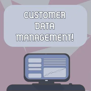 Writing note showing Customer Data Management. Business photo showcasing Keep Stock Illustration