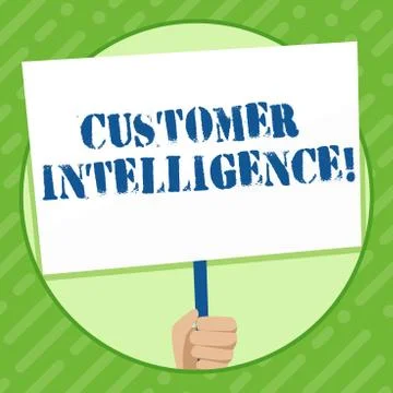 Writing note showing Customer Intelligence. Business photo showcasing process of イラスト素材