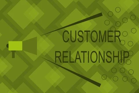 Writing note showing Customer Relationship. Business photo showcasing Deal an Illustrazione stock