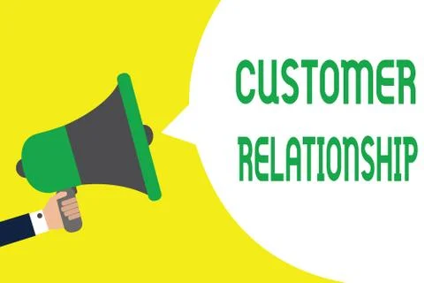 Writing note showing Customer Relationship. Business photo showcasing Deal and Illustrazione stock