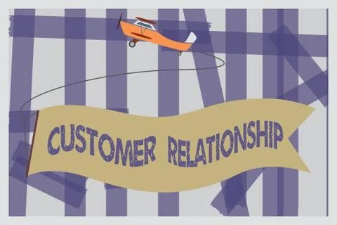 Writing note showing Customer Relationship. Business photo showcasing Deal an Stock Illustration