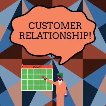 Writing note showing Customer Relationship. Business photo showcasing Deal and イラスト素材