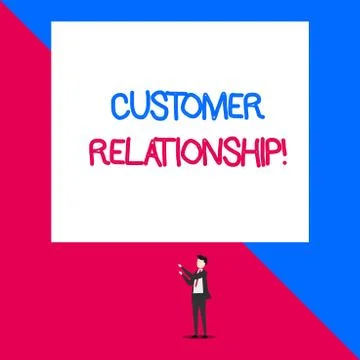 Writing note showing Customer Relationship. Business photo showcasing Deal and イラスト素材
