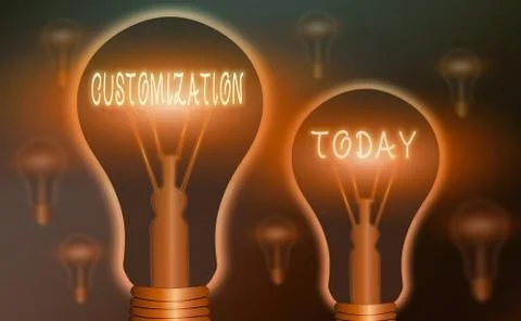 Writing note showing Customization. Business photo showcasing modifying Illustrazione stock