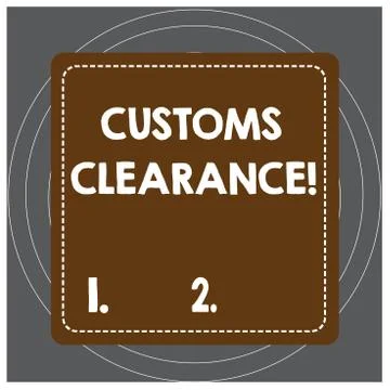 Writing note showing Customs Clearance. Business photo showcasing documentations Stock Illustration