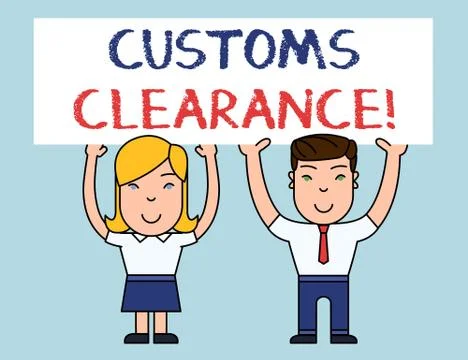 Writing note showing Customs Clearance. Business photo showcasing documentations 스톡 일러스트
