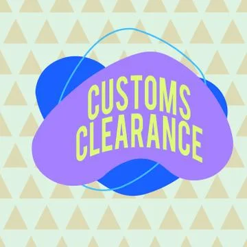 Writing note showing Customs Clearance. Business photo showcasing documentations Stock Illustration