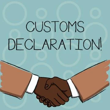 Writing note showing Customs Declaration. Business photo showcasing Official Stock Illustration