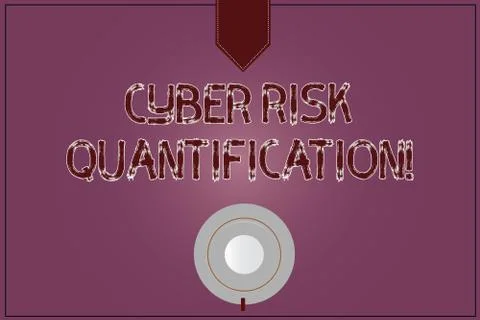 Writing note showing Cyber Risk Quantification. Business photo showcasing Illustrazione stock