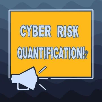 Writing note showing Cyber Risk Quantification. Business photo showcasing Illustrazione stock