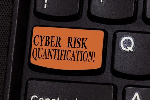 Writing note showing Cyber Risk Quantification. Business photo showcasing Photos