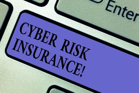 Writing note showing Cyber Risk Insurance. Business photo showcasing covers Photos