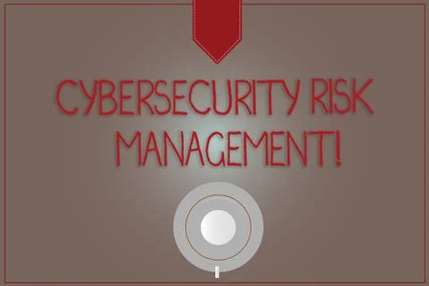 Writing note showing Cybersecurity Risk Management. Business photo showcasing Stock Illustration