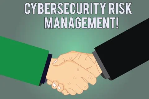 Writing note showing Cybersecurity Risk Management. Business photo showcasing Illustration