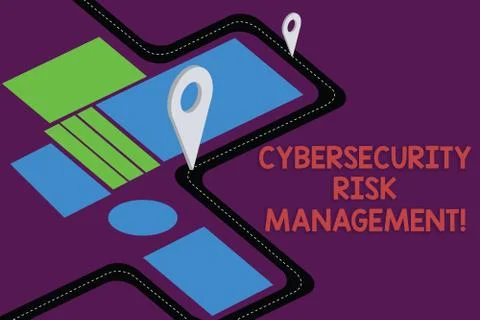 Writing note showing Cybersecurity Risk Management. Business photo showcasing Illustration