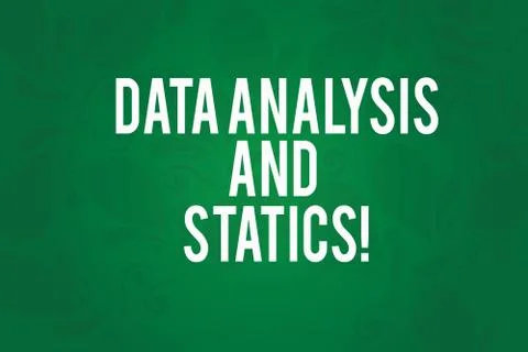 Writing note showing Data Analysis And Statics. Business photo showcasing Chart Stock Illustration