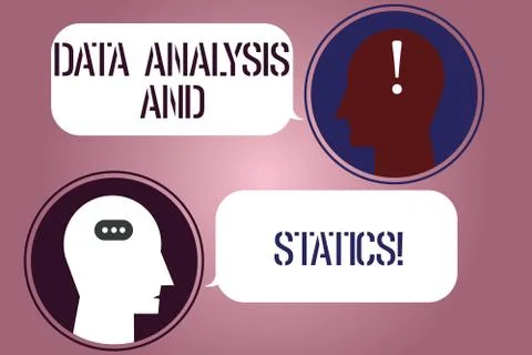 Writing note showing Data Analysis And Statics. Business photo showcasing Chart Illustrazione stock