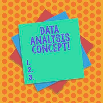 Writing note showing Data Analysis Concept. Business photo showcasing evaluating Stock Illustration