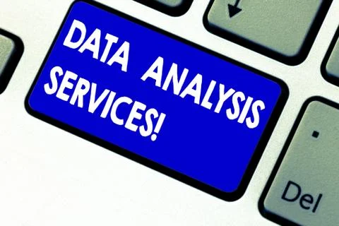 Writing note showing Data Analysis Services. Business photo showcasing an Stock Photos