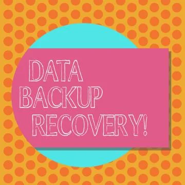 Writing note showing Data Backup Recovery. Business photo showcasing the process Illustrazione stock