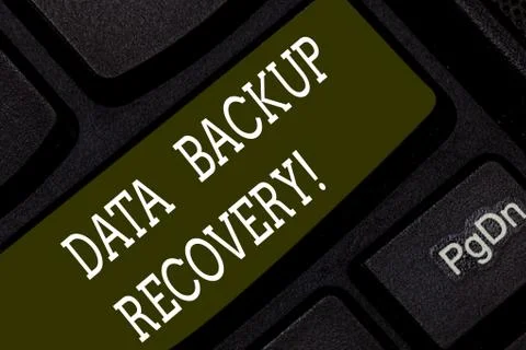 Writing note showing Data Backup Recovery. Business photo showcasing the process Stock Photos