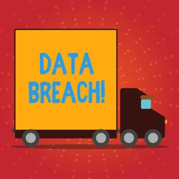 Writing note showing Data Breach. Business photo showcasing security incident Stock Illustration