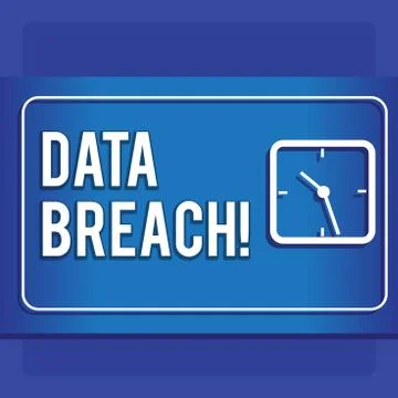Writing note showing Data Breach. Business photo showcasing security incident Stock Illustration