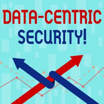 Writing note showing Data Centric Security. Business photo showcasing Identify Stock Illustration