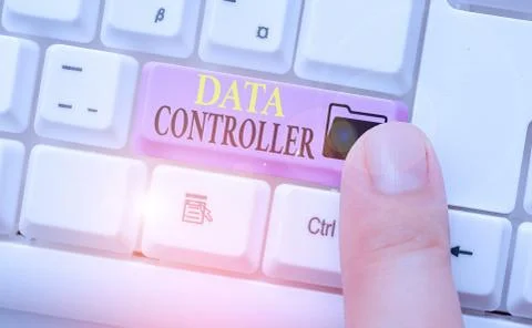 Writing note showing Data Controller. Business photo showcasing demonstrating 스톡 사진