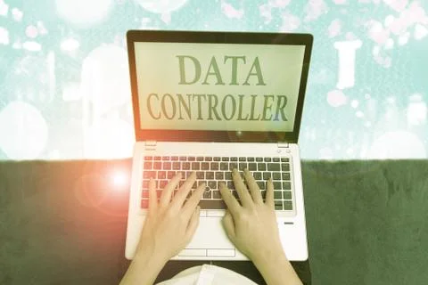 Writing note showing Data Controller. Business photo showcasing demonstrating Stockfoto's