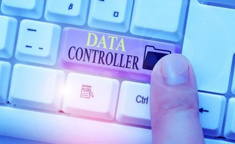 Writing note showing Data Controller. Business photo showcasing demonstrating Stockfoto's