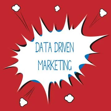 Writing note showing Data Driven Marketing. Business photo showcasing Strategy Stock Illustration