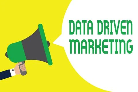 Writing note showing Data Driven Marketing. Business photo showcasing Strategy イラスト素材