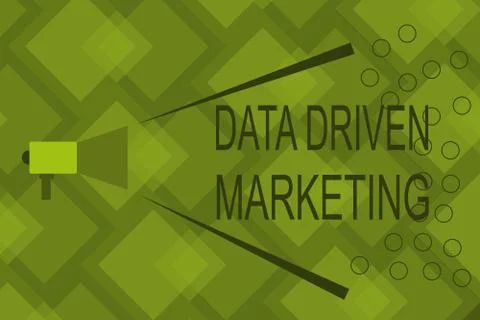 Writing note showing Data Driven Marketing. Business photo showcasing Strategy イラスト素材