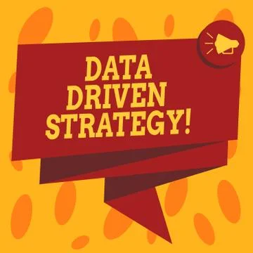 Writing note showing Data Driven Strategy. Business photo showcasing decisions Stock Illustration