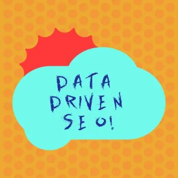 Writing note showing Data Driven Seo. Business photo showcasing Search engine Stock Illustration