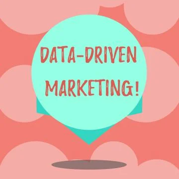 Writing note showing Data Driven Marketing. Business photo showcasing Strategy 스톡 일러스트