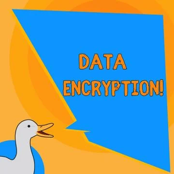 Writing note showing Data Encryption. Business photo showcasing another form Illustrazione stock