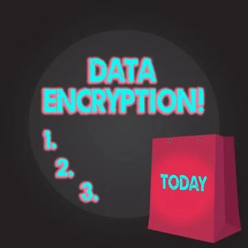 Writing note showing Data Encryption. Business photo showcasing another form Stockillustratie