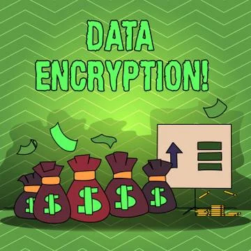 Writing note showing Data Encryption. Business photo showcasing another form イラスト素材
