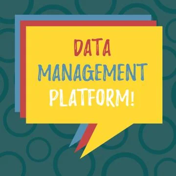 Writing note showing Data Management Platform. Business photo showcasing Type of 库存插图