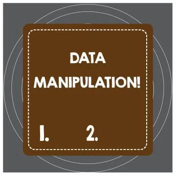 Writing note showing Data Manipulation. Business photo showcasing the process 库存插图